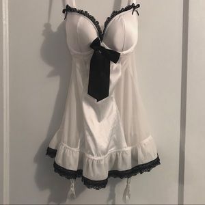 NWOT La Senza Black & White Baby Doll Lingerie
